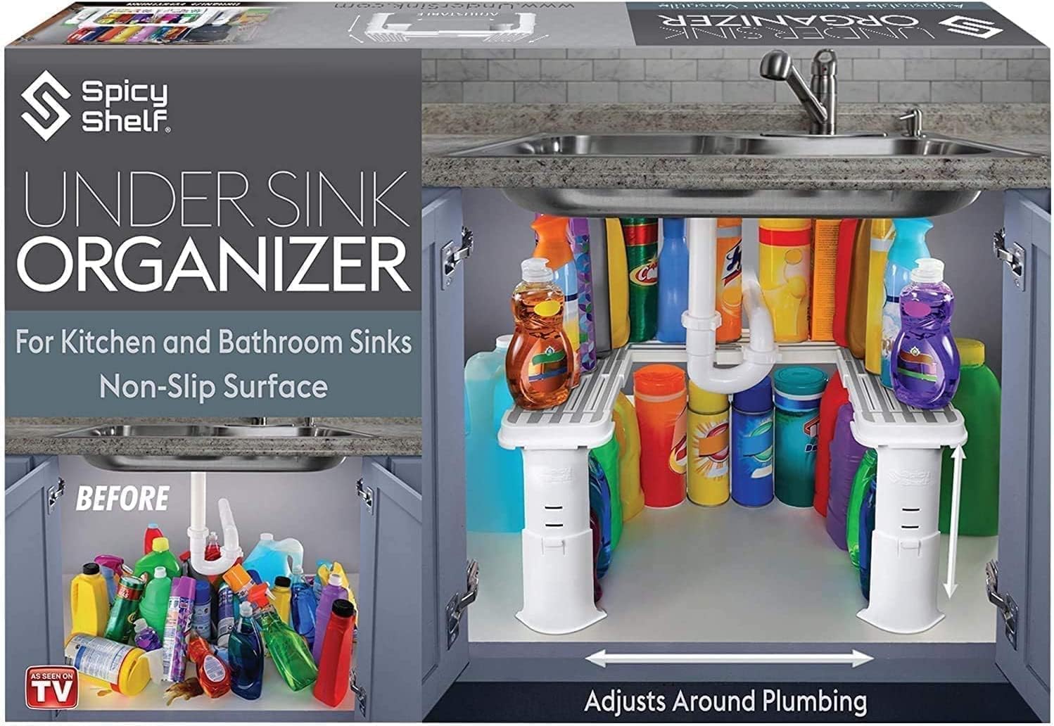 Best Under-Sink Organizers for Small Kitchens - Expandable Under Sink Organizer and Storage I Bathroom