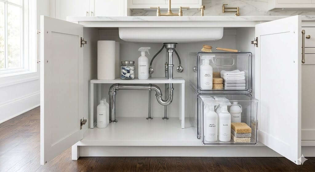 Best Under-Sink Organizers for Small Kitchens - FlagShip 2 Tier Under Sink Organizers and Storage Rack