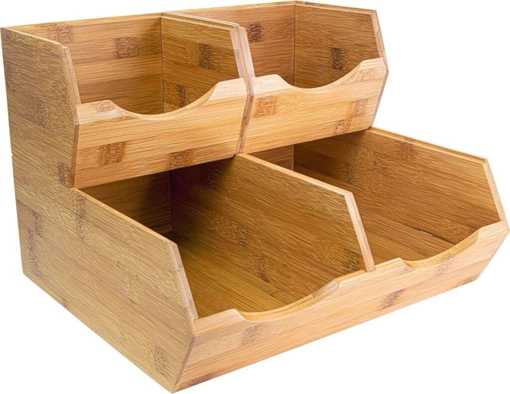 Best Sustainable Pantry Storage Bins for Eco-Friendly Kitchens - HOMESTEAD Bamboo Pantry Storage Bins – Potato & Onion S