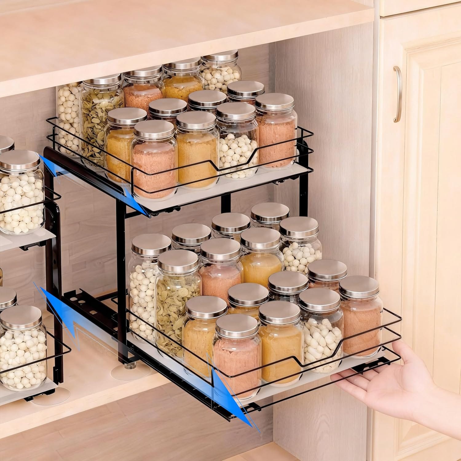 Best Spice Rack Organizers for Small Kitchens - Spice Rack Organizer for Kitchen, Pull Out Spice Racks 