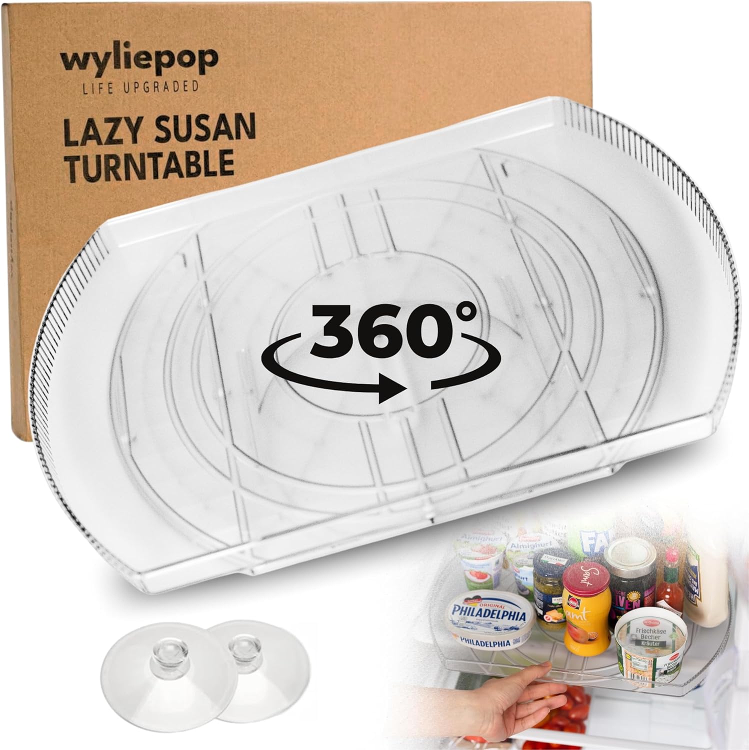 7 Best Refrigerator Organizers for a Clean Look (2026) - Lazy Susan for Refrigerator - 360° Turntable Refrigerat