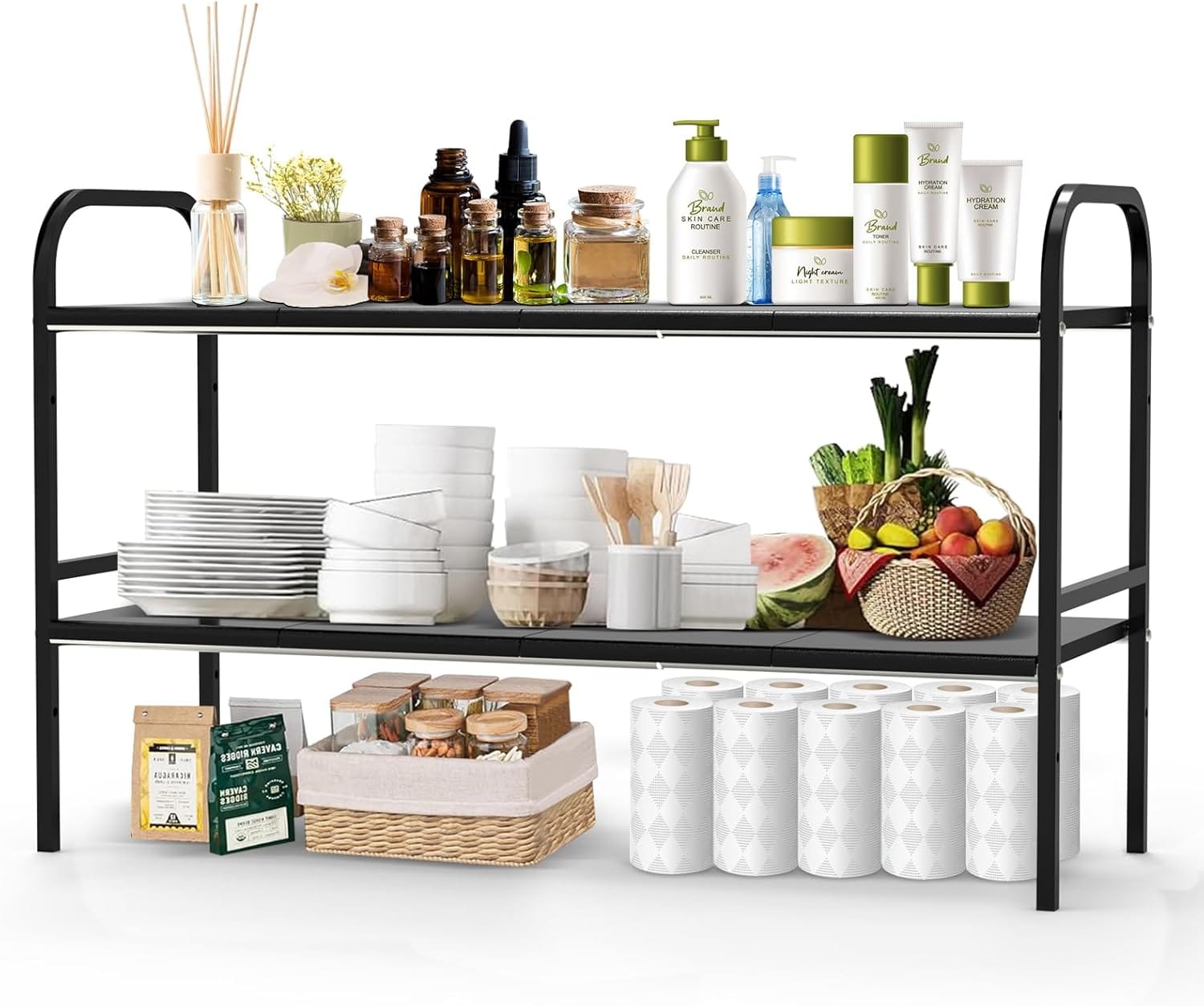 Best Under-Sink Organizers for Small Kitchens - Expandable 2-Tier Under Sink Organizer, 8 Removable Pla