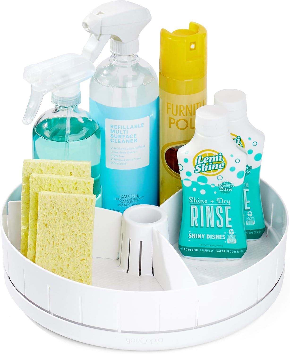 Best Under-Sink Organizers for Small Kitchens - YouCopia SinkSuite Under Sink Turntable with Adjustable