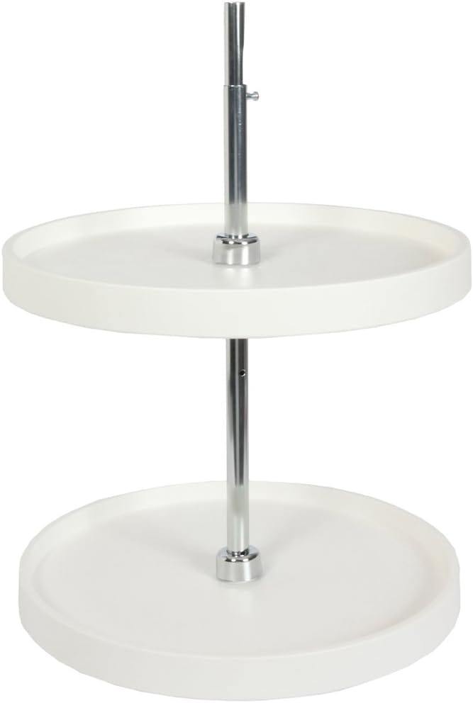 Best Lazy Susans for Corner Cabinets - Knape & Vogt Plastic Lazy Susan Organizer, 2-Tier Lazy 